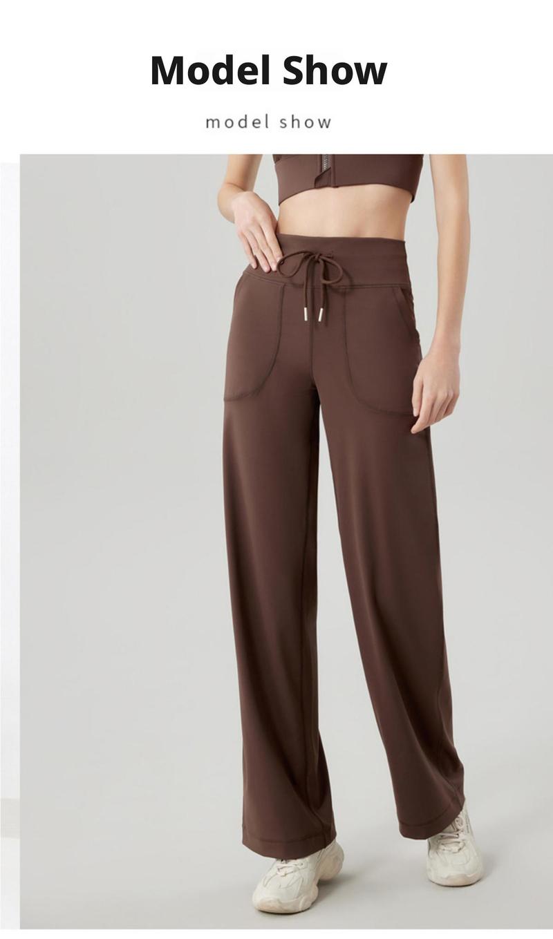 Comfy Leisure Pants Women's High Waisted Wide Leg Pants Soft Lightweight Sweatpants for Women   leg plain work pant loose wide leg  pant   sweatpants outfit comfort  sweats Bottoms Womenswear Basic Minimalist White cargo gym yoga rag  bone  sweatpants