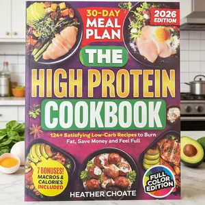 30-Day Protein Meal Plan, Easy Way to Achieve Great Body, Fat Control and Shape Up, Efficient Protein Diet, Clean Eating Guide