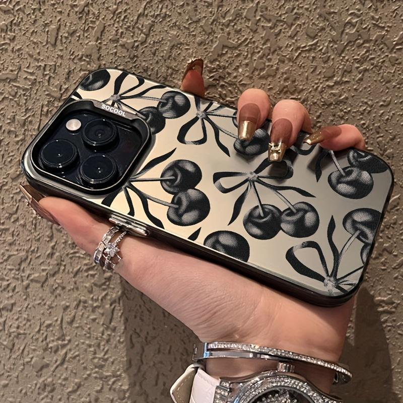 Cherry Pattern Case for iPhone 17 16 15 14 Pro Max 13 12 11 XR XS Plus Shockproof Drop Protection Durable PC Cover Non-Slip Design Gifts for Women Men