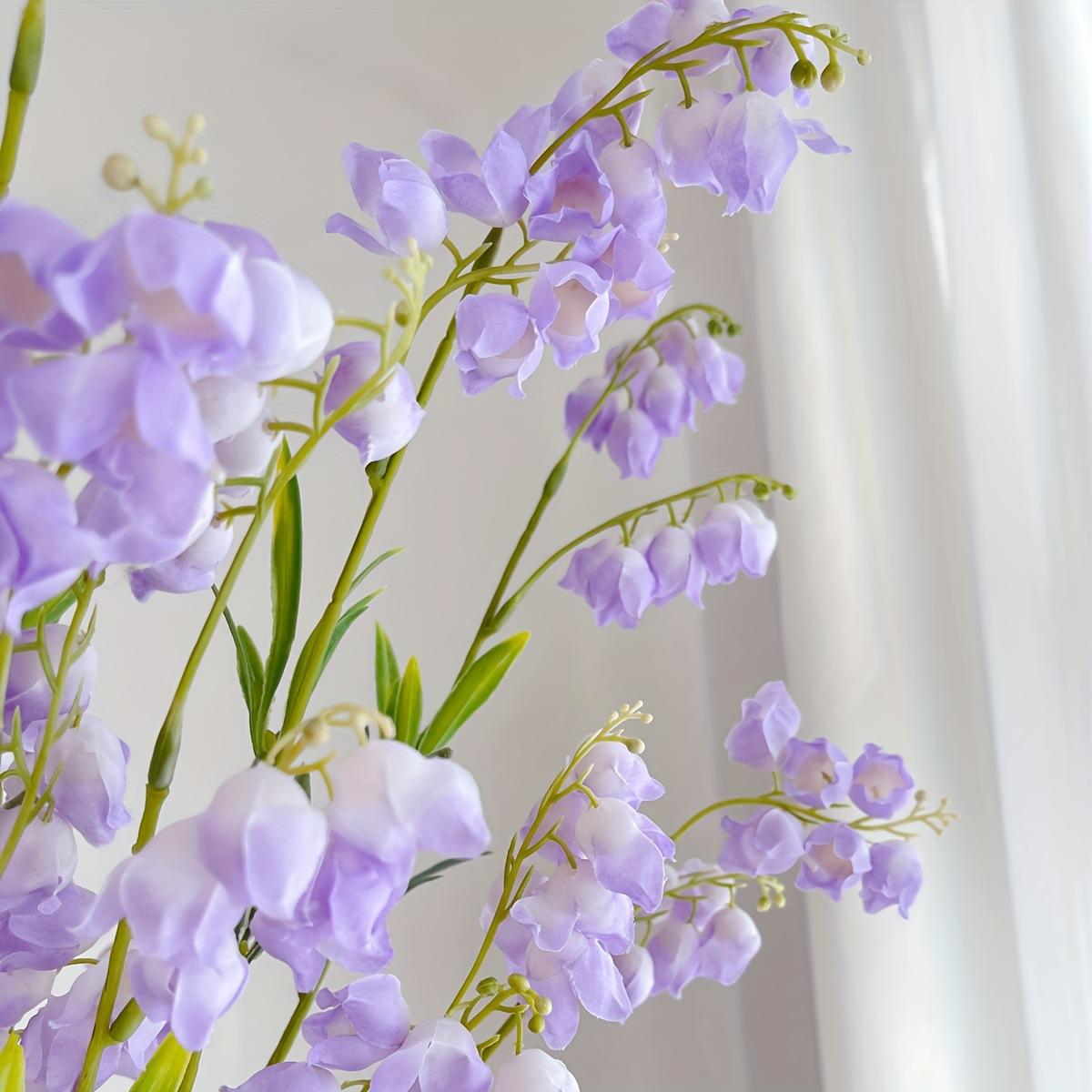 Dreamy Long Branch Bellflower Wind Chime Fake Flowers Factory Direct Soft Decor Garden Decoration, Beautiful Artificial Plant