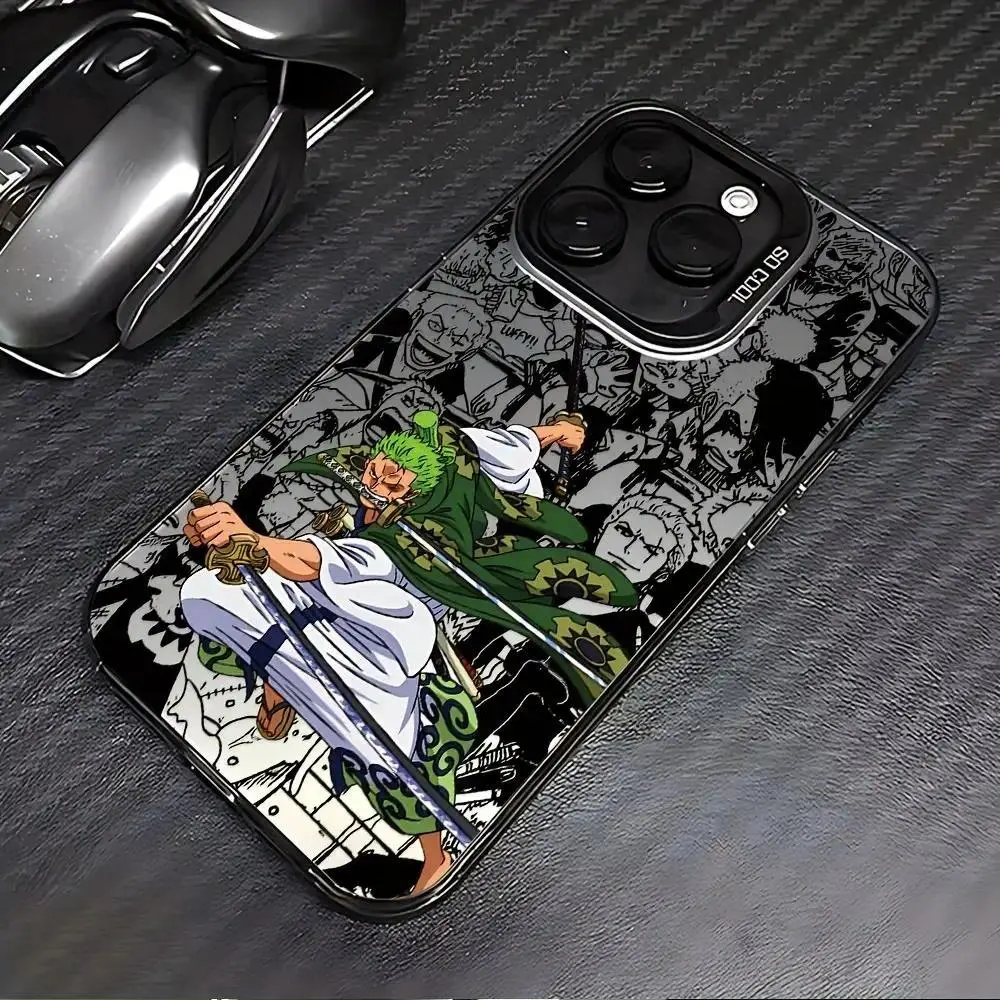 Anime Cool Z-Zoro phoneca Luxury Frosted Roronoa Zoro Anime Smartphone Case - Anti-Drop, Lightweight Handheld Device Protection Cover, Colorful Gift for iPhone 17 Air, 16, 15, 14, 13, 12, 11 Pro Max Plus and Samsung S26 S25 S24 S23 S22 Plus Ultra, Devices