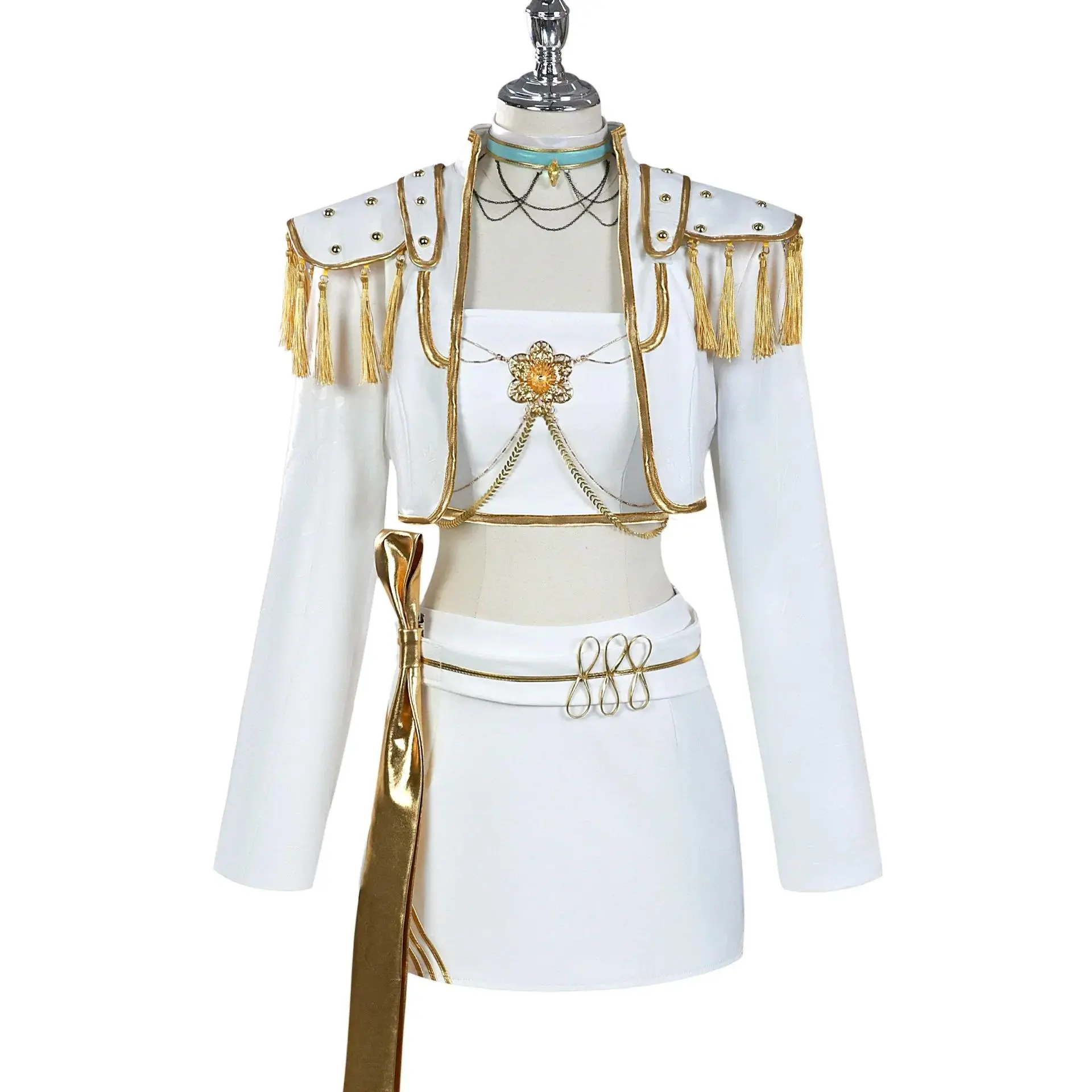 Anime Zoey Rumi Mira Cosplay Costume White PU Leather Uniform Role Play for Party Halloween Carnival Outfits