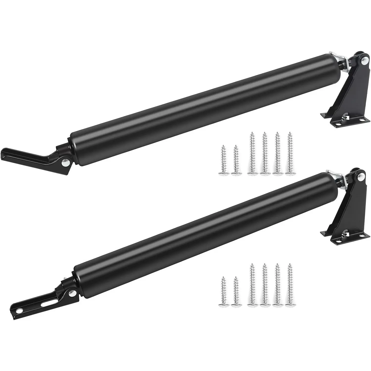 2 Set Black Screen Door Closers, Heavy Duty Adjustable Pneumatic Storm Door Closer with Smooth Cushion Speed Control, Screen Security Door ShockGift