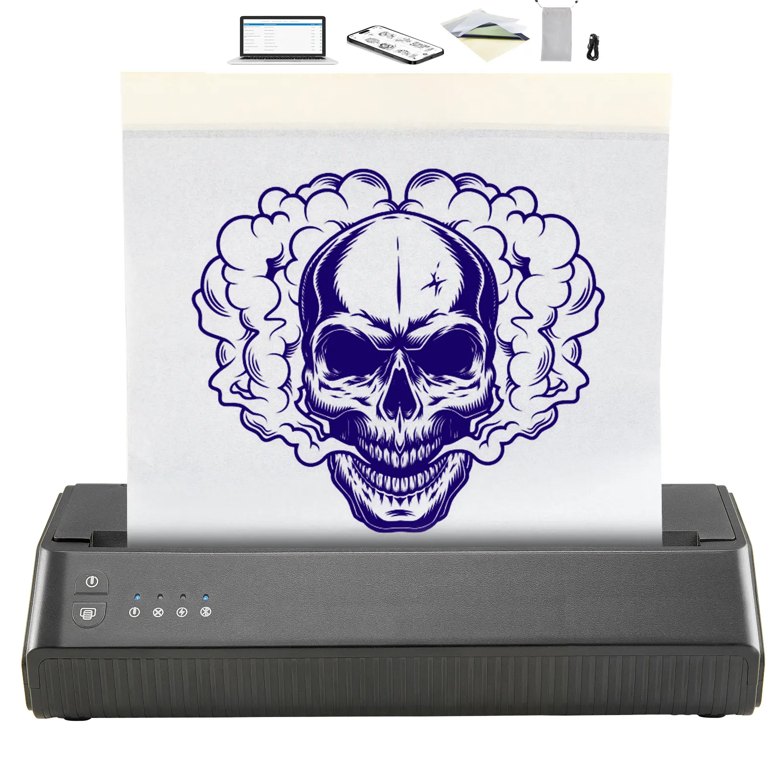 Tattoo Stencil Printer, Compatible for Ios Android Phone, 2500mAh Battery Capacity, DC12V Operating Voltage, Compatible with Multiple Devices