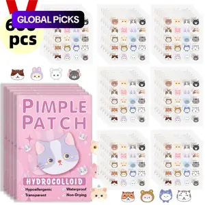 Cute Cat Design Hydrocolloid Facial Acne Stickers, Acne Spot Stickers and Patches, Suitable for Sensitive and Light Skin Types, Fragrance-Free and Paraben-Free