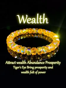 Lucky Wealth Citrine Abacus Bracelet, Sparkling Luxury Jewelry, Perfect Gift for Friends & Family, Elegant Accessory for Special Occasions