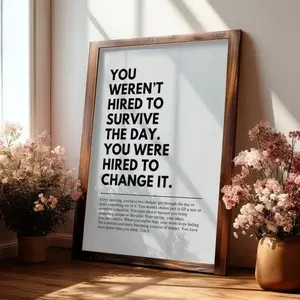 Motivational Quote Canvas Poster |   Inspirational Wall Art for Office, Bedroom & Home
