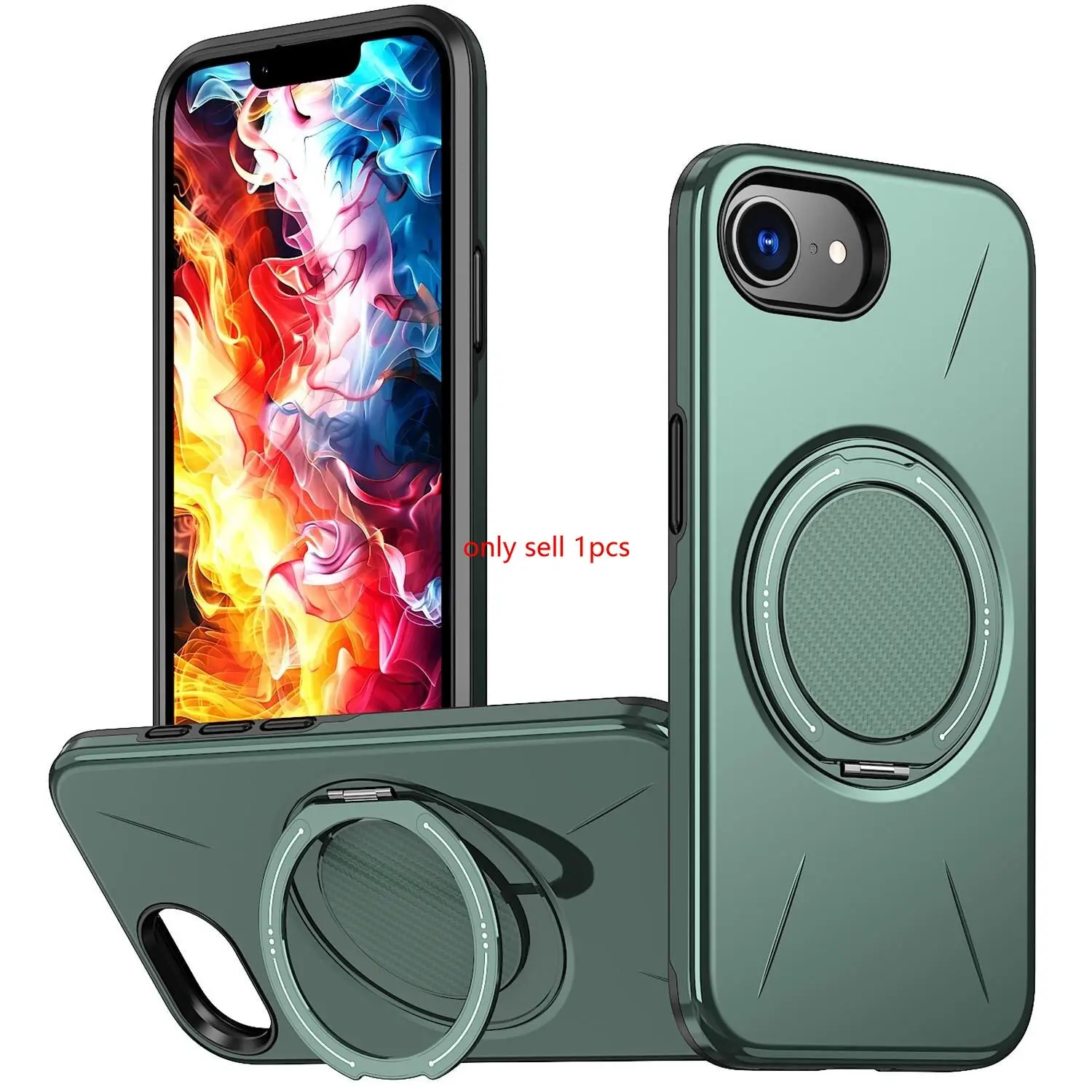 Magnetic Charging Phone Case for Apple 17e/16e, TPU Smartphone Casing, Protective Stand Cover, Durable Design, Perfect Fit, Easy Access Ports, Durable Cellphone Shell