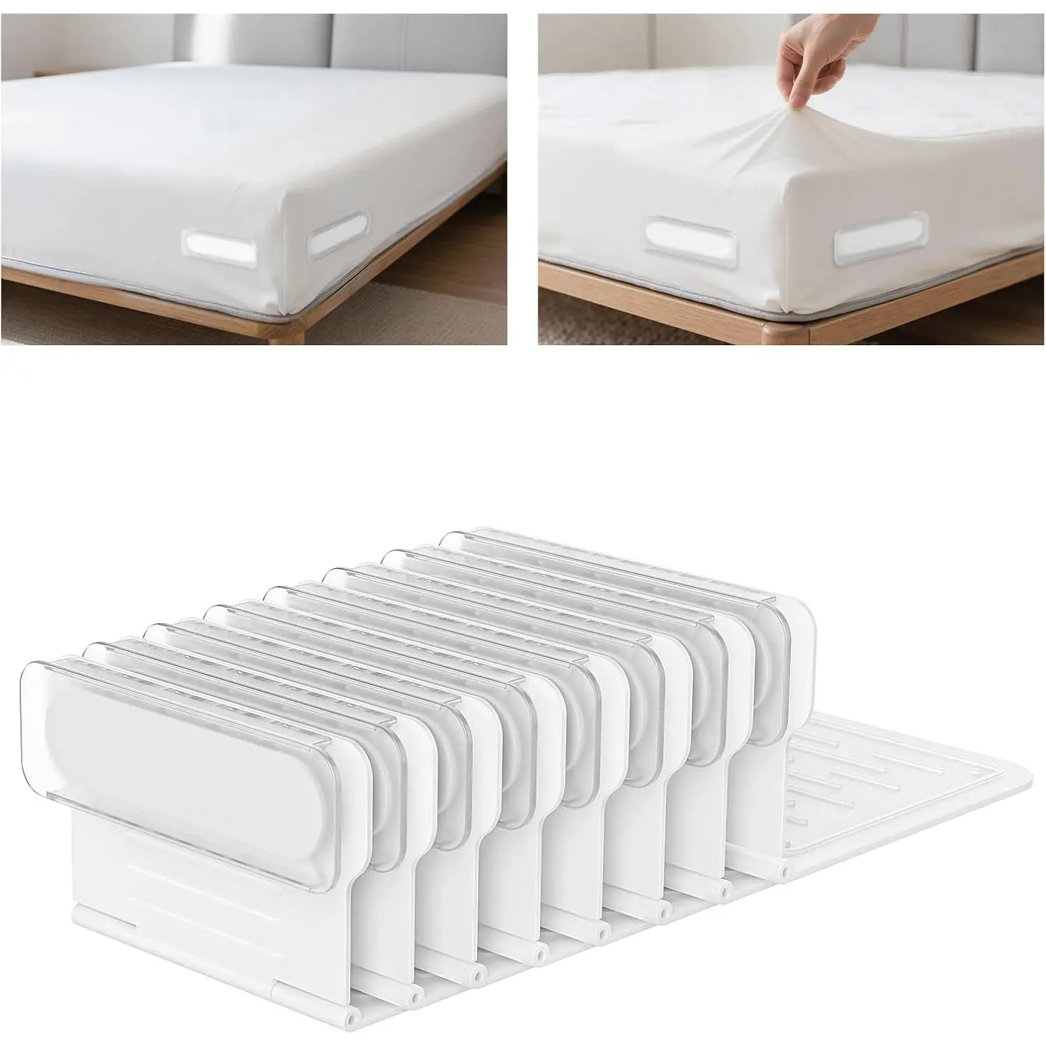 Fitted Sheet Holders for Corners - 8Pcs Duty Bed Lock Sheet Holders Keep Sheets Firm & Tight,All Mattress Edges and Corners,No Loose Sheets,Easy Installation