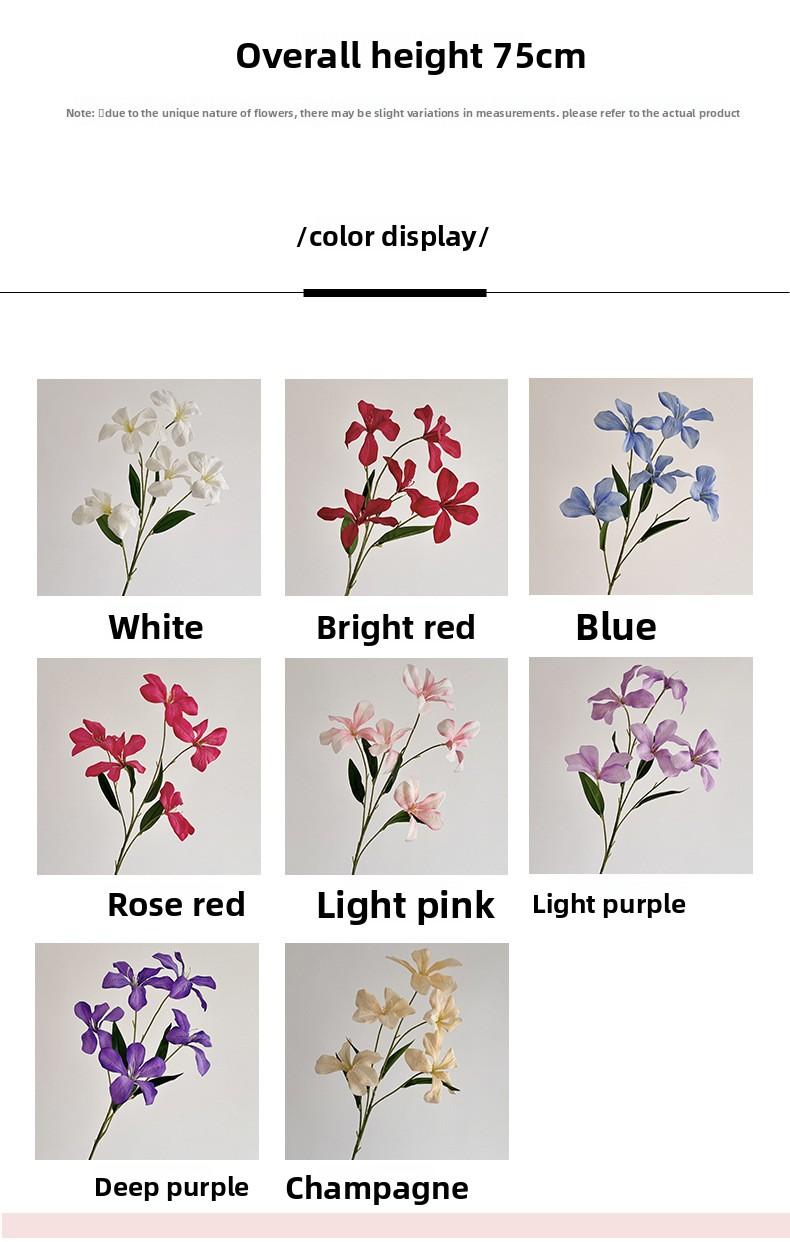 Oil painting style flame orchid artificial flower home living room decoration wedding hall garden setting shop window decoration