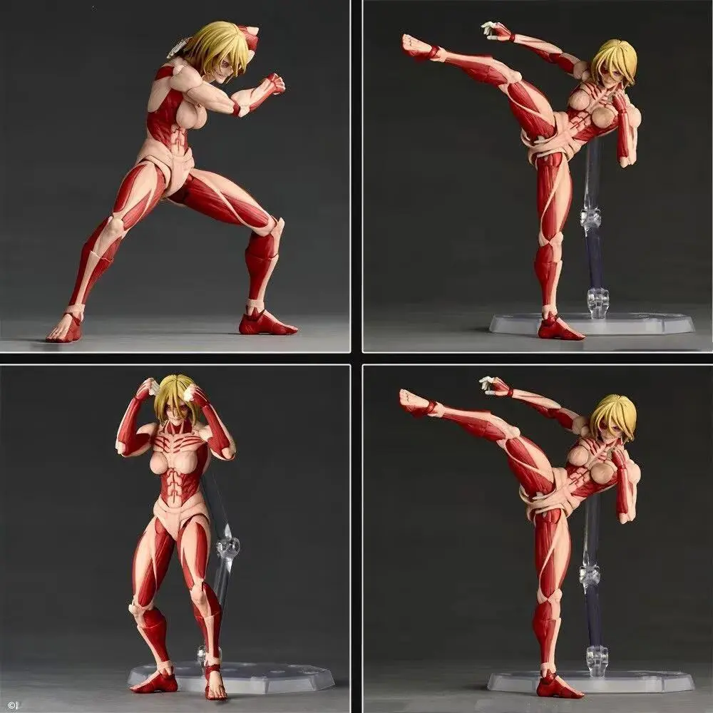 2026 New hot item Attack On Titan Amazing Yamaguchi Revoltech Nr068 Female Titan Annie Leonhart Figures Pvc Figurine Collection Model Toy In-Stock