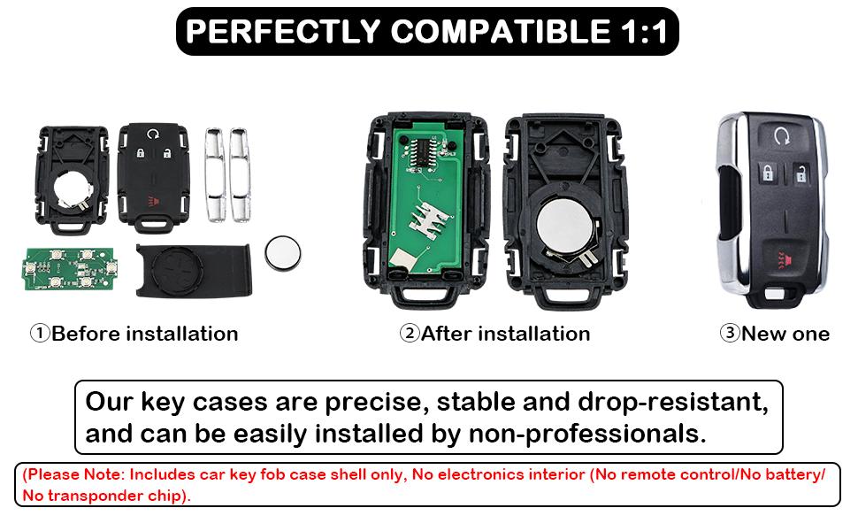 thumbnail image 2 of Key Cover For 2014-2019 Chevrolet Silverado Remote Case (M3N32337100 / 22997089) By RemoteSuperMarket 2 of 2