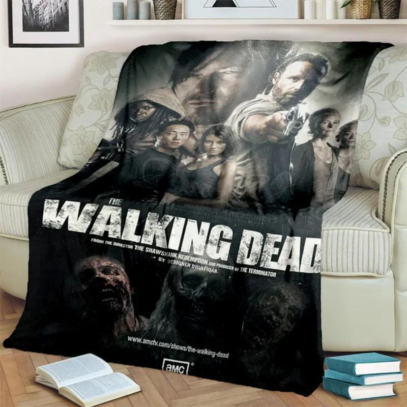 3D Horror TV The Walking Dead TWD Blanket,Soft Throw Blanket for Home Bedroom Bed Sofa Picnic Travel Office Cover Blanket