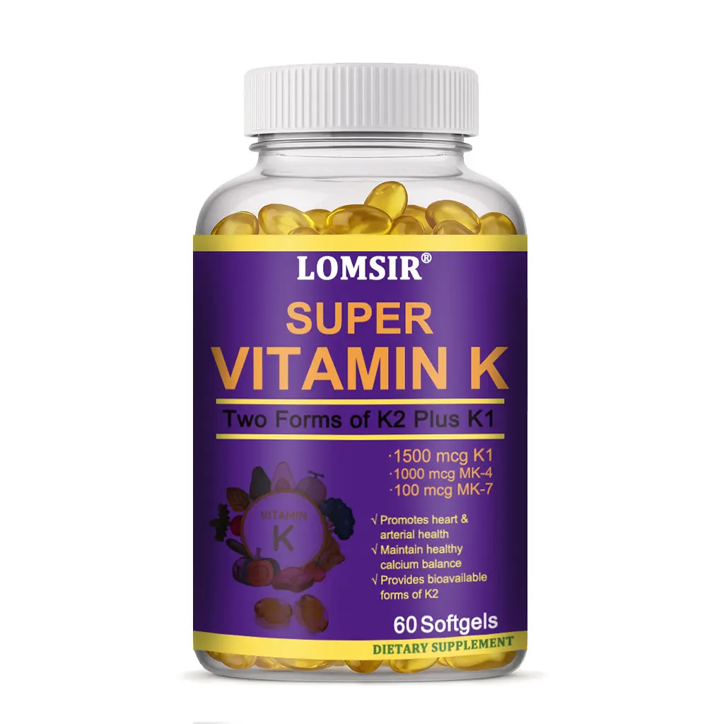 Super Vitamin K, Vitamin K1, Vitamin K2 mk-7, Vitamin K2 mk-4, Heart Health, Arterial Health, Calcium Balance - 60 Softgels, Supplement, Dietary
