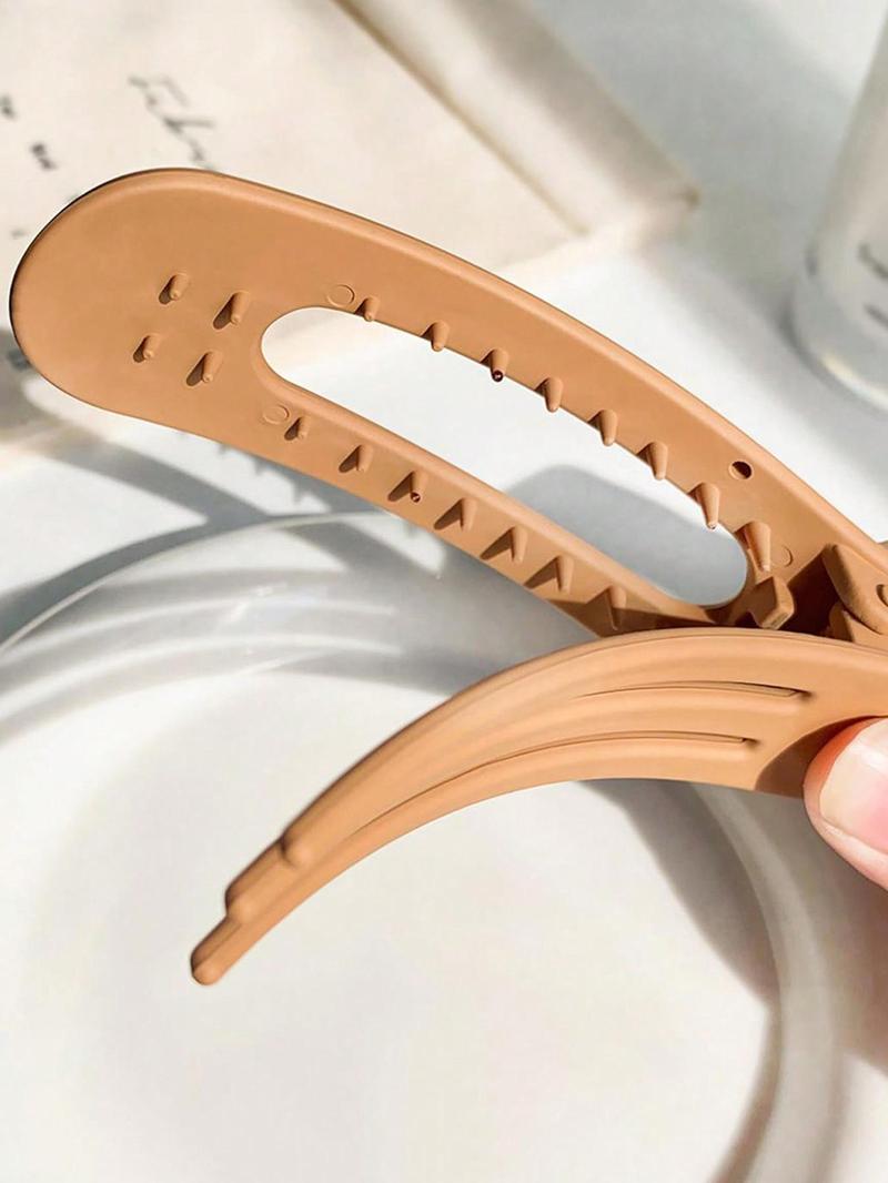 Solid Color Hair Clip, Fashionable Hair Accessories for Women & Girls, Minimalist Headwear Suitable for Girlfriend