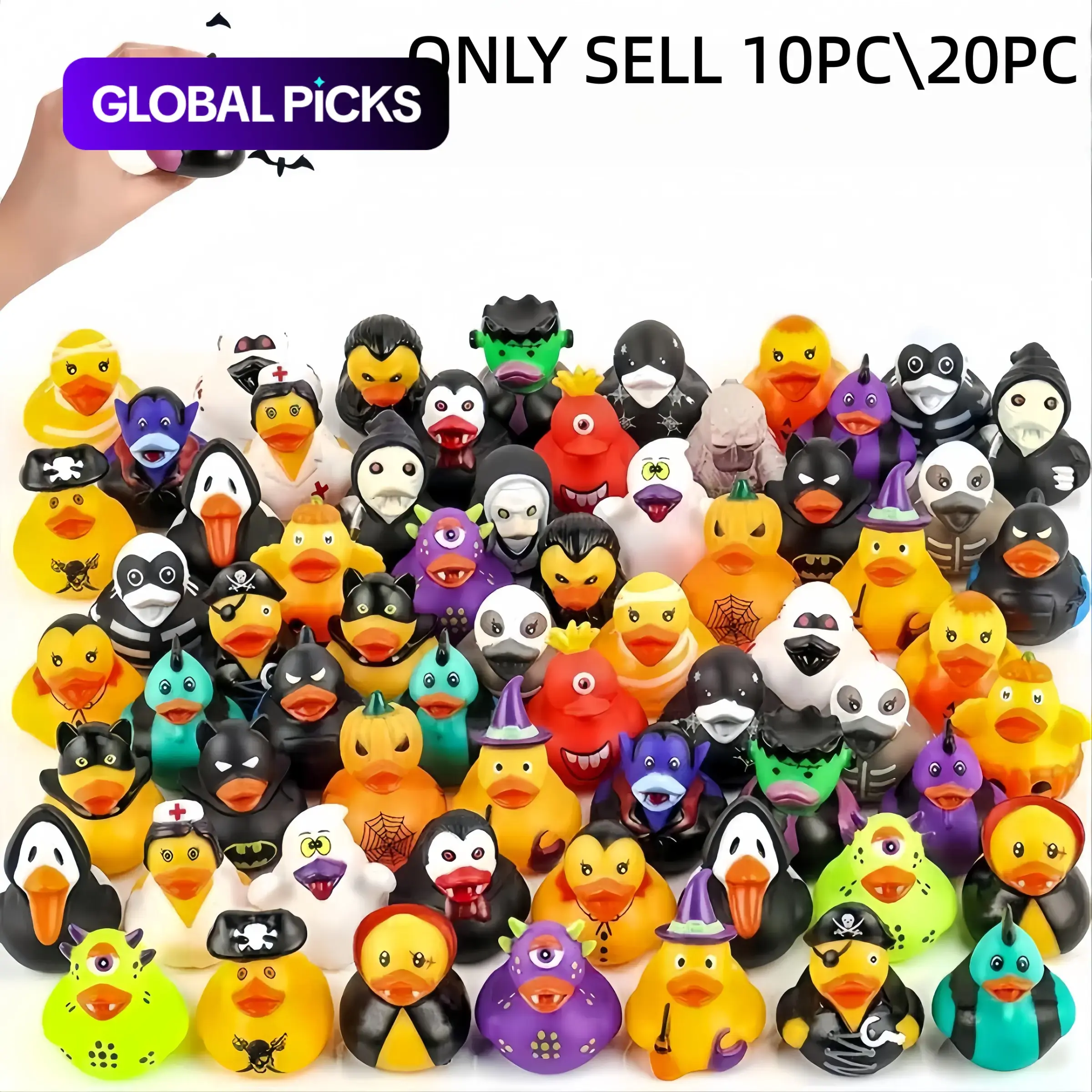 20pcs Halloween Duck Bath Toys, Random Style, Stress Relief Rubber Ducks, Perfect Gift for Kids & Friends 20pcs Halloween Duck Bath Toys, Random Style, Stress Relief Rubber Ducks, Perfect Gift for Kids & Friends