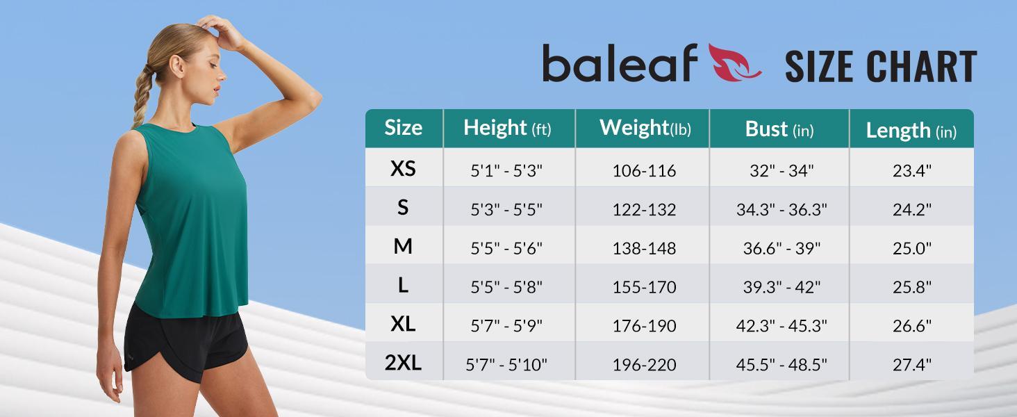 Baleaf Womens Open Back Workout Tops Loose Fit Athletic Tank Tops Sleeveless Flowy Running Shirts UPF 50+ Gym Yoga Activewear