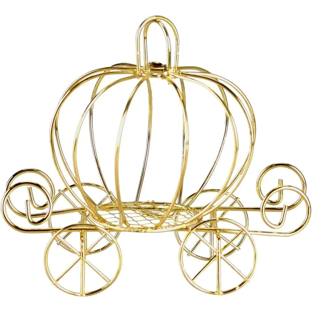 Pumpkin Carriage Centerpiece Candy Holder Candy Cart Candy Container Tabletop Decoration for Halloween Wedding Party