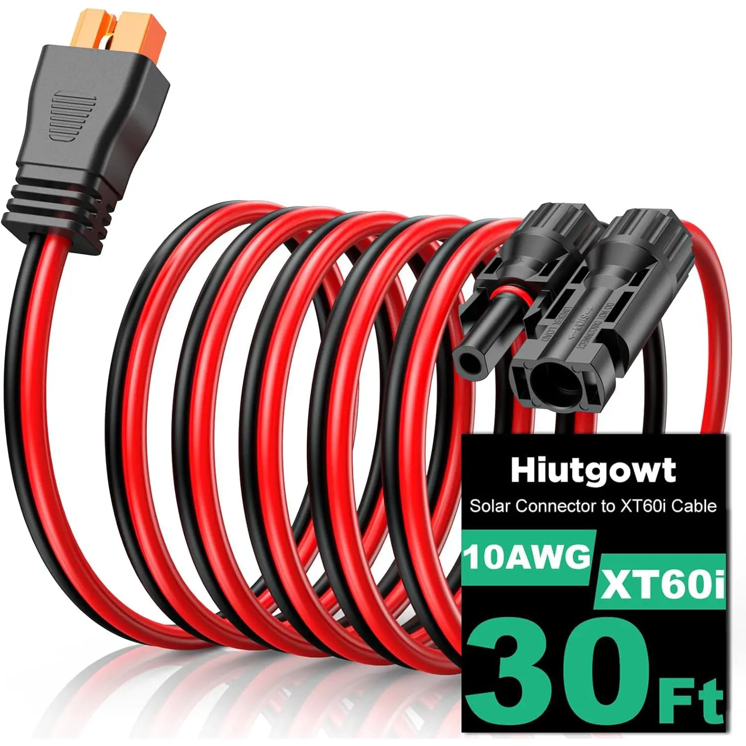Solar to XT60i  3 10 15 20 25 40 50FT, Solar Panel Connector to XT60i Adapter , XT60i Solar   for Portable Power Station