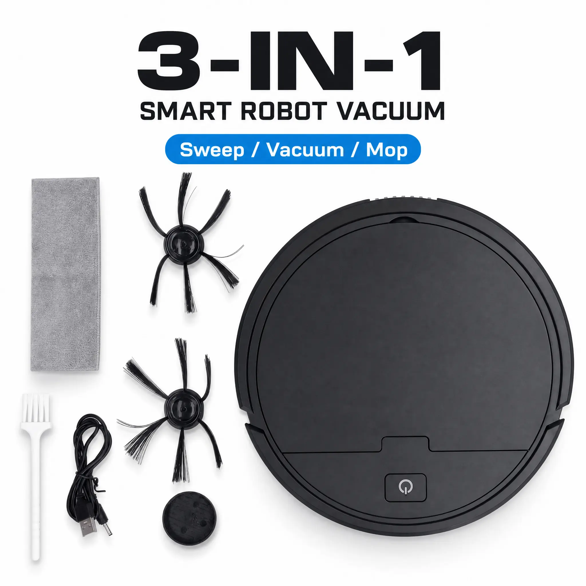 Cross-border automatic recharge sweeping robot three-in-one household charging intelligent integrated vacuum sweeper 110V
