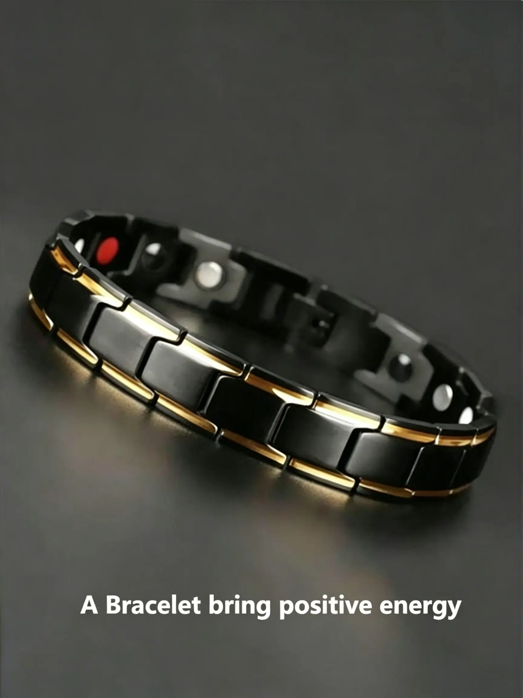 Copper Magnetic Therapy Bracelet, Unisex Fashion Energy Healing Jewelry, Men's & Women's Trendy Accessory, Couple Gift, Alloy Link Bracelet