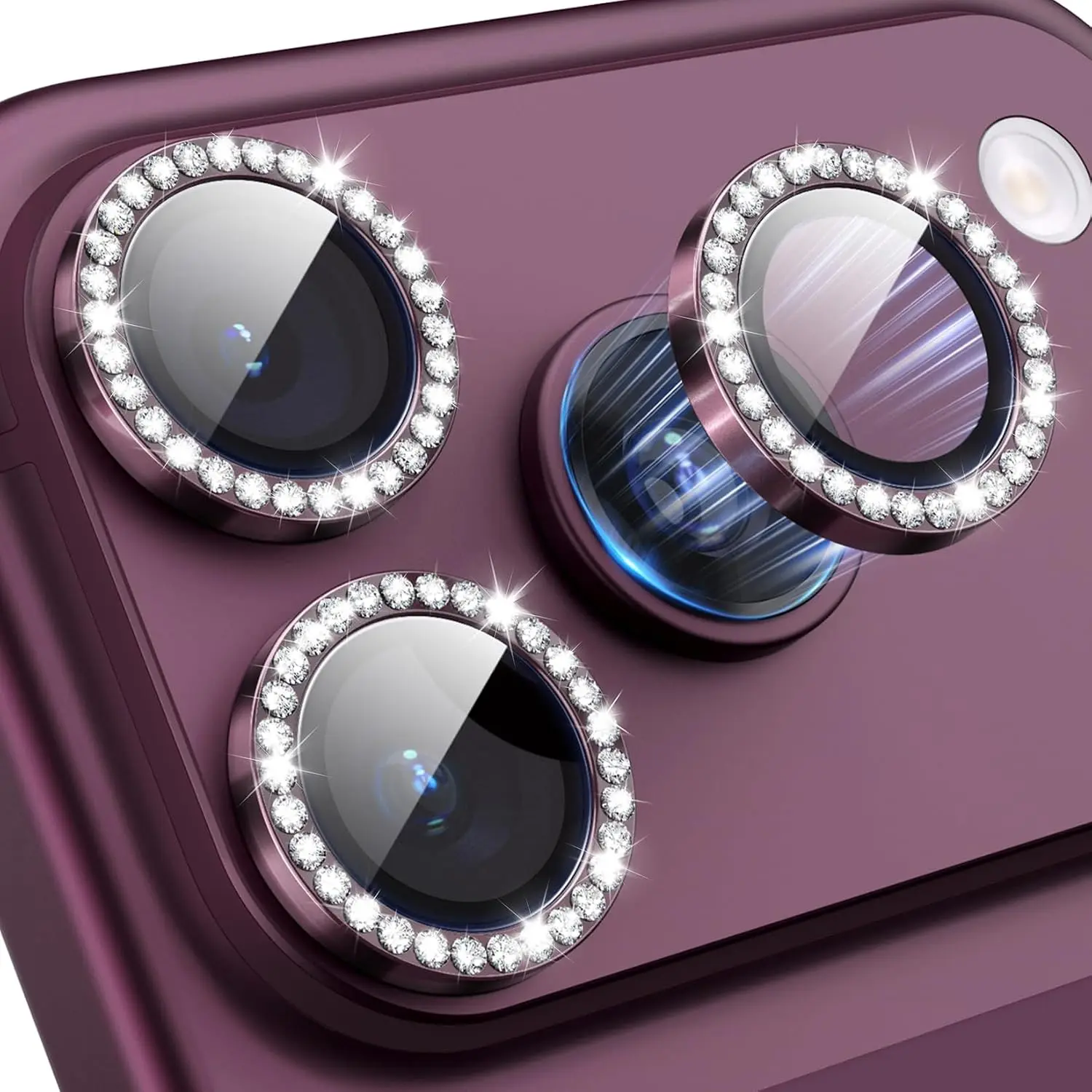 Compatible for iPhone 18 Pro/18 Pro Max Camera Lens Protector Bling [Scratch Resistant & HD] Glitter Diamond 9H Tempered Glass Camera Protection for iPhone 18 Pro Max Lens Cover