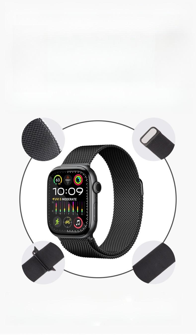 Milanese Stainless Steel Watch Band Compatible with Apple Watch Series 10/11/SE/Ultra 2/1/3