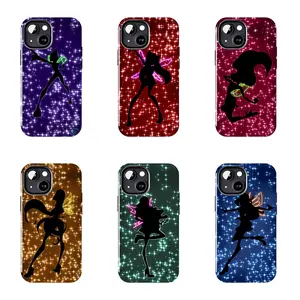 Winx Club Starry Neon Fairy Phone Case Suitable for iPhone 17-11 Pro Max/Plus and  Samsung Galaxy S23-25