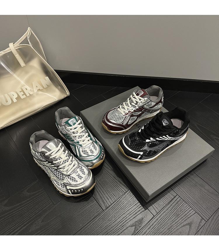 2026 New Model Women's Dad Shoes Breathable Sports Shoes Trendy Casual Versatile Anti-Slip Breathable