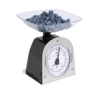 Mechanical Kitchen Food Weight Scale with Removable Bowl Accurate Measurements up to 11 lbs (5 kg) Ideal for Cooking Baking and Portion Control