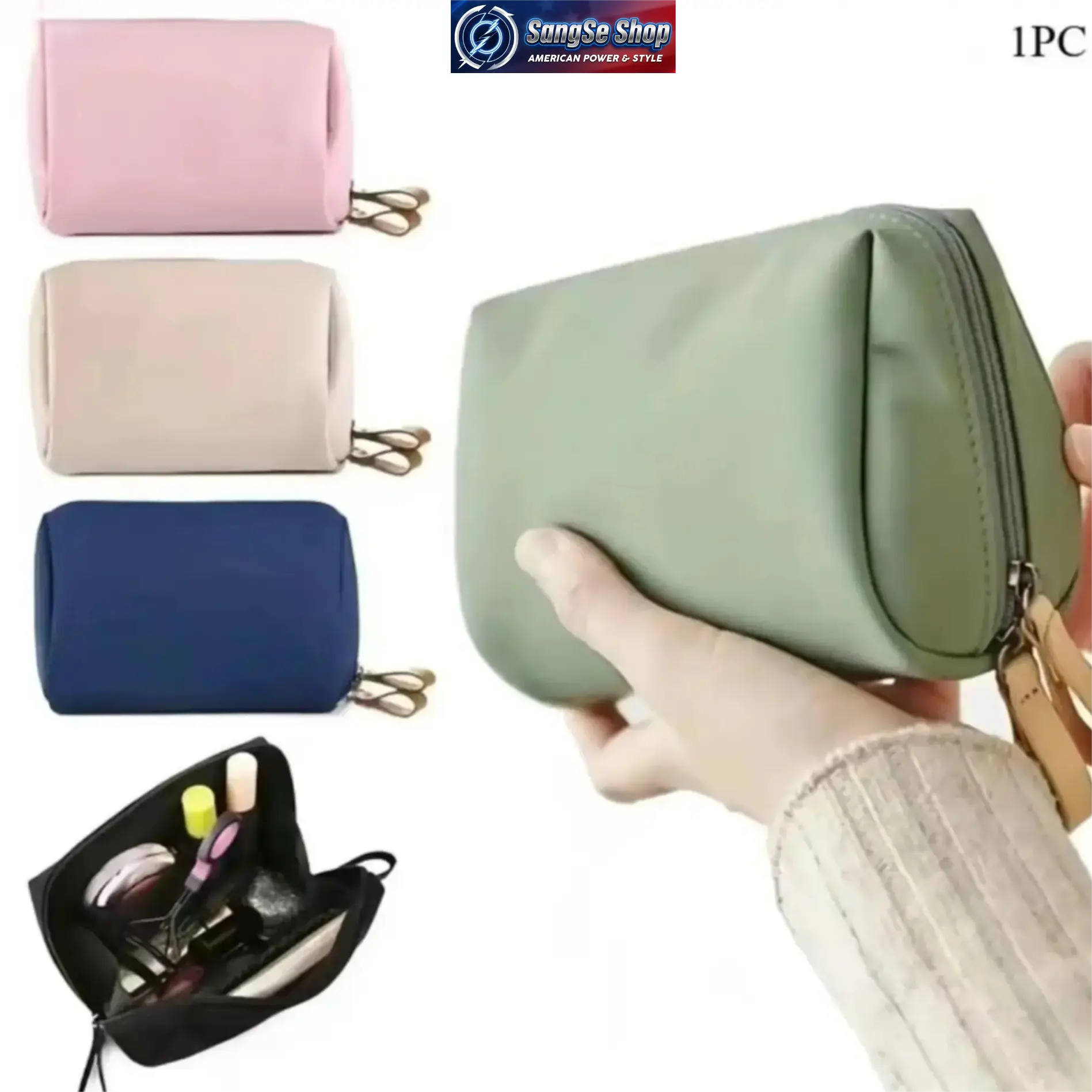 Mini Makeup Bag, Korean Style Compact Cosmetic Pouch, Lightweight Travel Toiletry Organizer, Portable Lipstick Storage Bag, Minimalist Small Purse Accessory for Women, Daily Carry, Beauty Essentials, Vacation & Travel Use