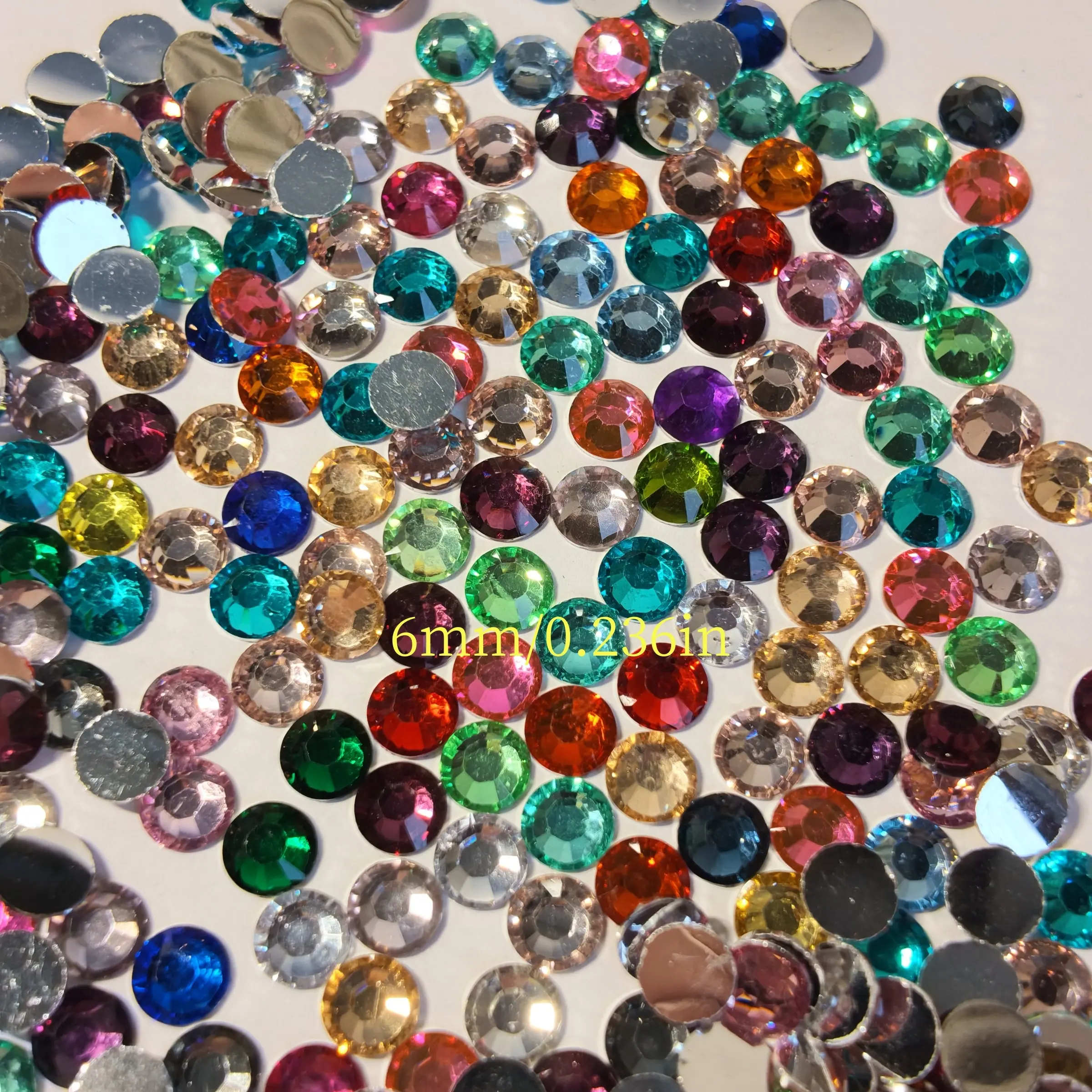 Non-hotfix Rhinestones Resin Rhinestones, 2mm-6mm Sizes, Ideal for Personalized Creations, Decorate Nails, Clothing, Shoes, etc.