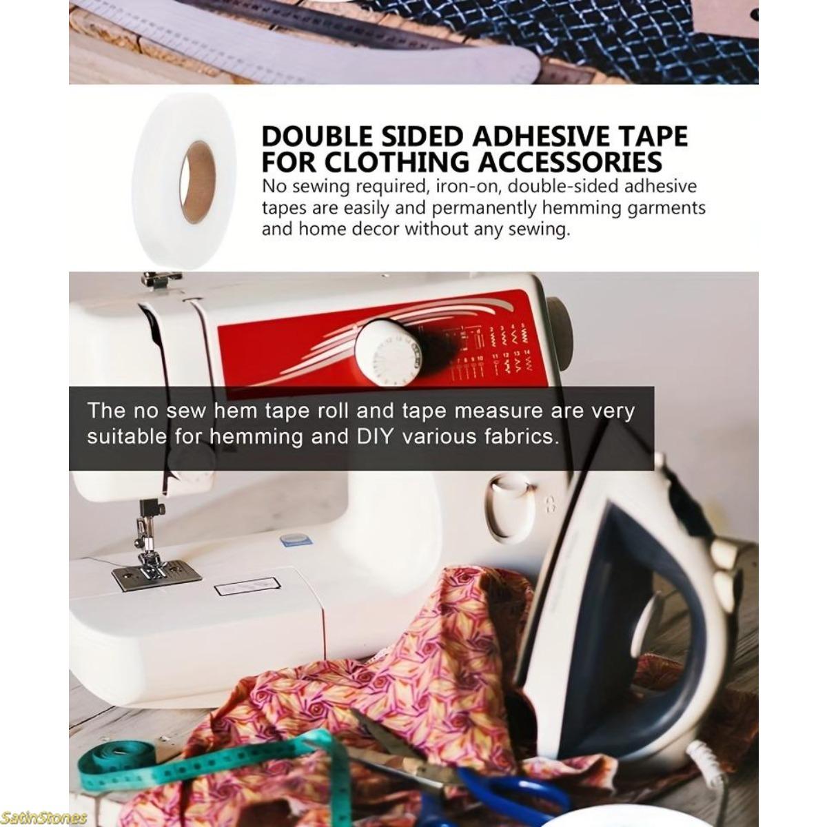 2559-inch Double-sided Adhesive-backed Lining | Hot-melt Nonwoven Ironing Bonding Fabric — Suitable for altering garments, trouser hems, and short edges of fabric.