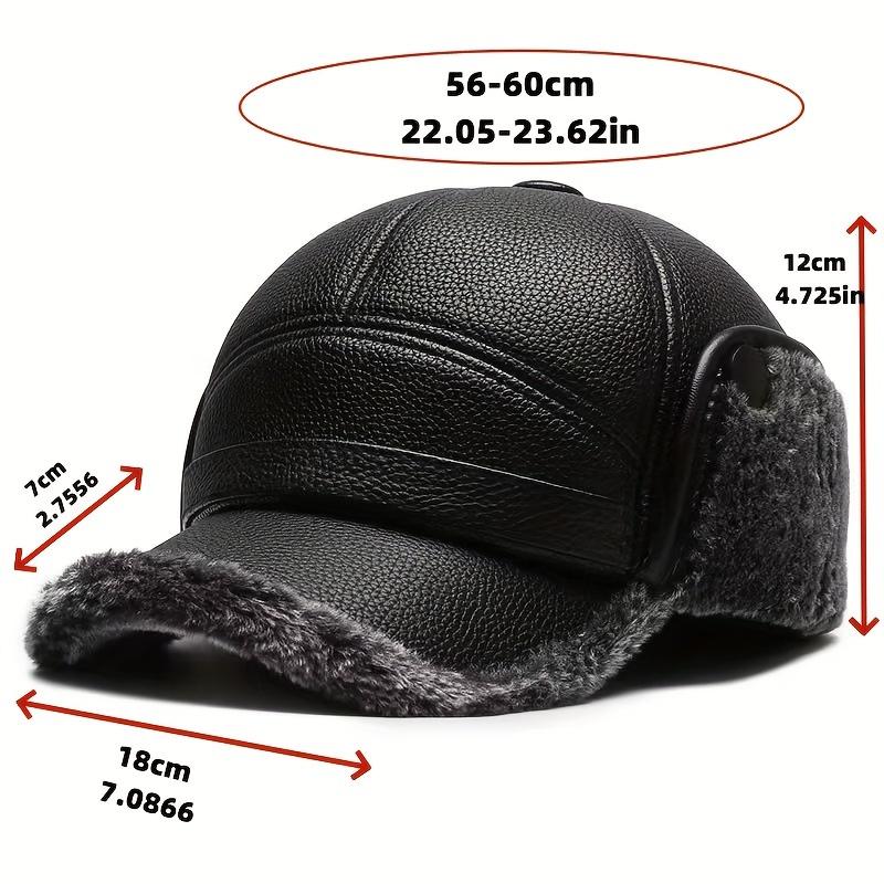 Street Style Men’s Winter Cap with Ear Warmers – Faux Leather Earflap Duckbill Hat for Elderly, Warm Cold Weather Headwear SpringStatements