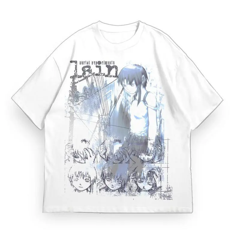 Lain Anime T-Shirt, Serial Experiments Graphic Print for Men and Women, Casual Short Sleeve Cotton Streetwear Top, Tshirt, Shortsleeve, Menswear, Tee, Tops, Good Graphic Tees, T Shirts Women, Casual Wear, Graphic Shirts