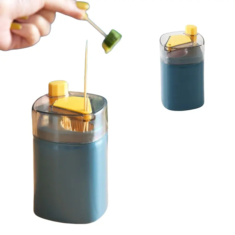 Press-Action Automatic Toothpick Holder, Nordic Home Creative Restaurant Toothpick Bucket, Portable Toothpick Box, Compact Toothpick Container