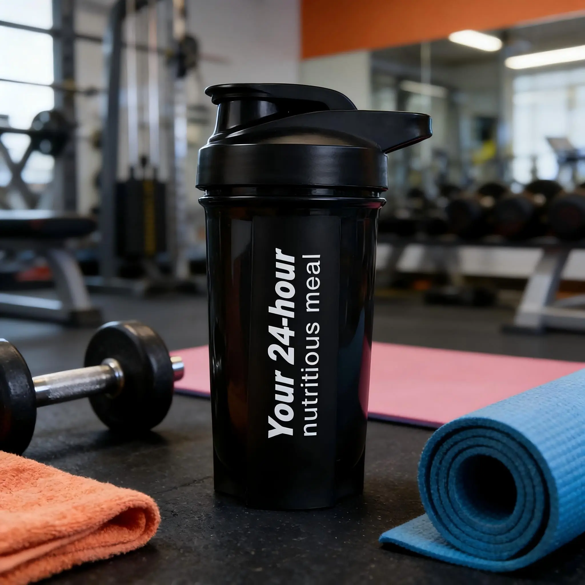 New Food Grade Material Convenient Shaker Protein Powder Milkshake Mixer Fitness Water Bottle Suitable for Sports Gym Hiking Includes Stainless Steel Stirring Ball