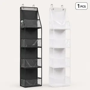 4-Layer Door Hanging Storage Bag, Over Door Organizer with Clear Pockets for Bedroom and Bathroom,comforter