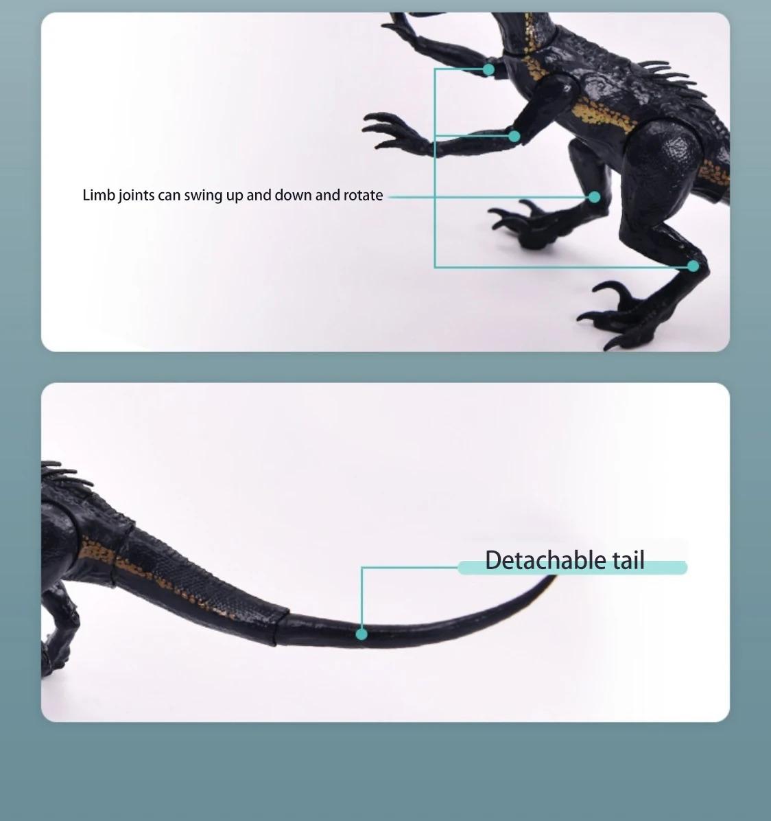 Jurassic World Indoraptor Adjustable Action Figure - Lifelike Dinosaur Toy Replica for Boys Movie Character Gifts for Children