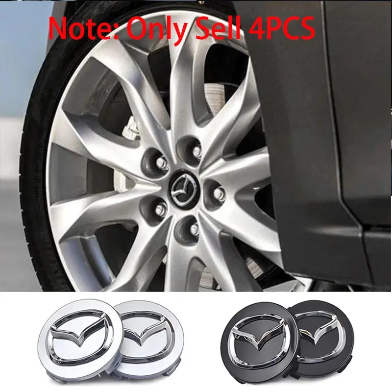 4Pcs 56mm Mazda Models Logo Car Wheel Center Hub Caps Rim HubCap Cover Emblem Badge Auto Accessories Automotive Vehicle Accessory For Mazda 2 3 5 6 Axela RX8 Atenza MS Speed CX3 CX-3 CX-4 CX5 CX-7 CX9 MX5 RX8 Wheel Covers Car Vehicle Exterior Decoration