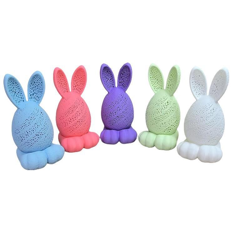 3D Printed LED Easter Hollow Rabbit Lamp, Festive Rabbit Party Decoration Ornament