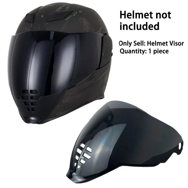 Shatterproof Protective Helmet Visor for Icon Airflite IC-06,Impact-Resistant ,UV400 Protection, Motorcycle Tinted Face Shield for Airflite IC-06 ,Visor Replacement