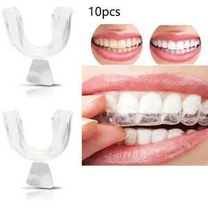 5 Pairs Transparent Night Guard Teeth Guards, Reusable Sleep Mouthguards for Adults, Sports Outdoor Gear, Fitness Accessories, Gift for Boyfriend