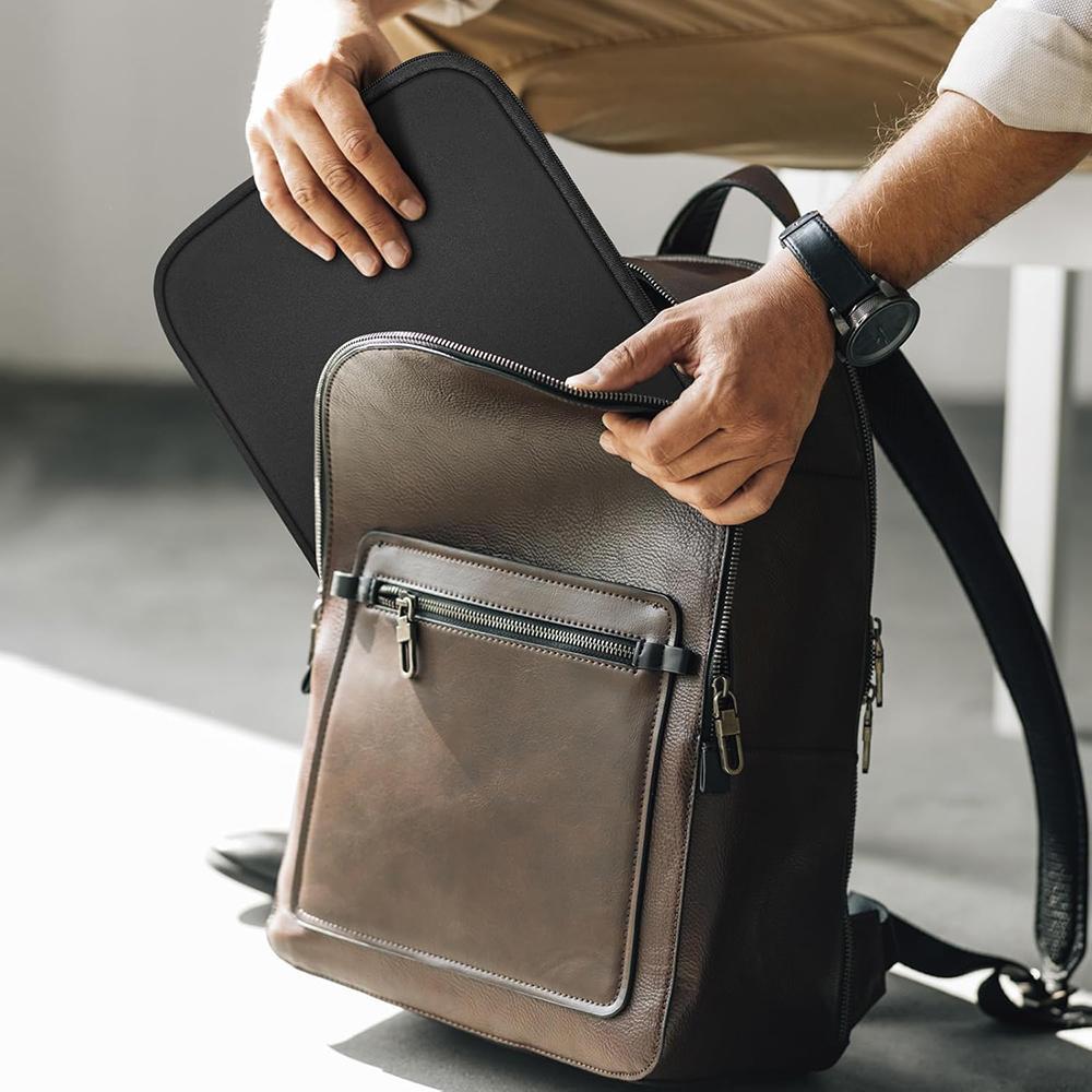 Solid Color Laptop Sleeve Case, Resistant Notebook Computer Pocket Case, Tablet Briefcase Carrying Bag Compatible with Tech Accessories, Durability