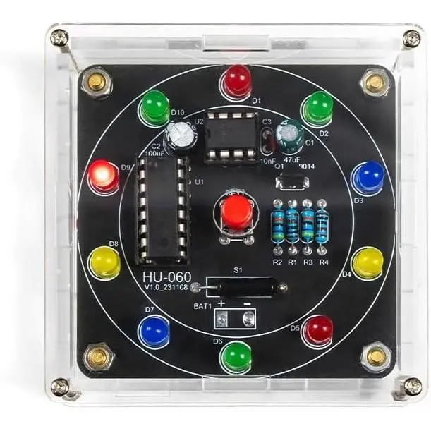 Lucky Wheel Soldering Practice kit, Complete Soldering Project kit with Components, & Enclosure, Perfect for Electronics Enthusiasts
