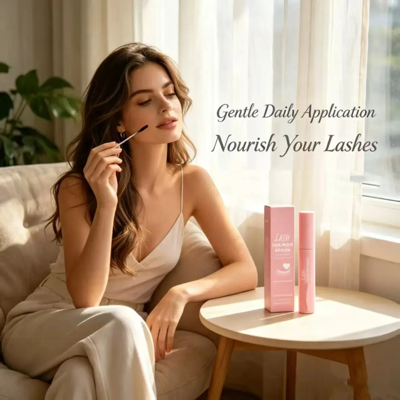 Eyelash Nourishing Serum Mild Lash Repair Light Non Sticky Texture Natural Glossy Long Curly Lash Care Primer,luxury,cosmetic,refill container,handheld,mirror,,creative,design,,duoface,brush,makeup,cleaner