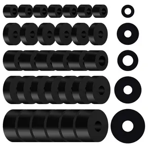 30 count Multi Purpose Rubber Spacer 5 Sizes Spacers Thick Washer Rubber Bushings Washers for Screws Anti Vibration Spacer Bushings Flat Washer