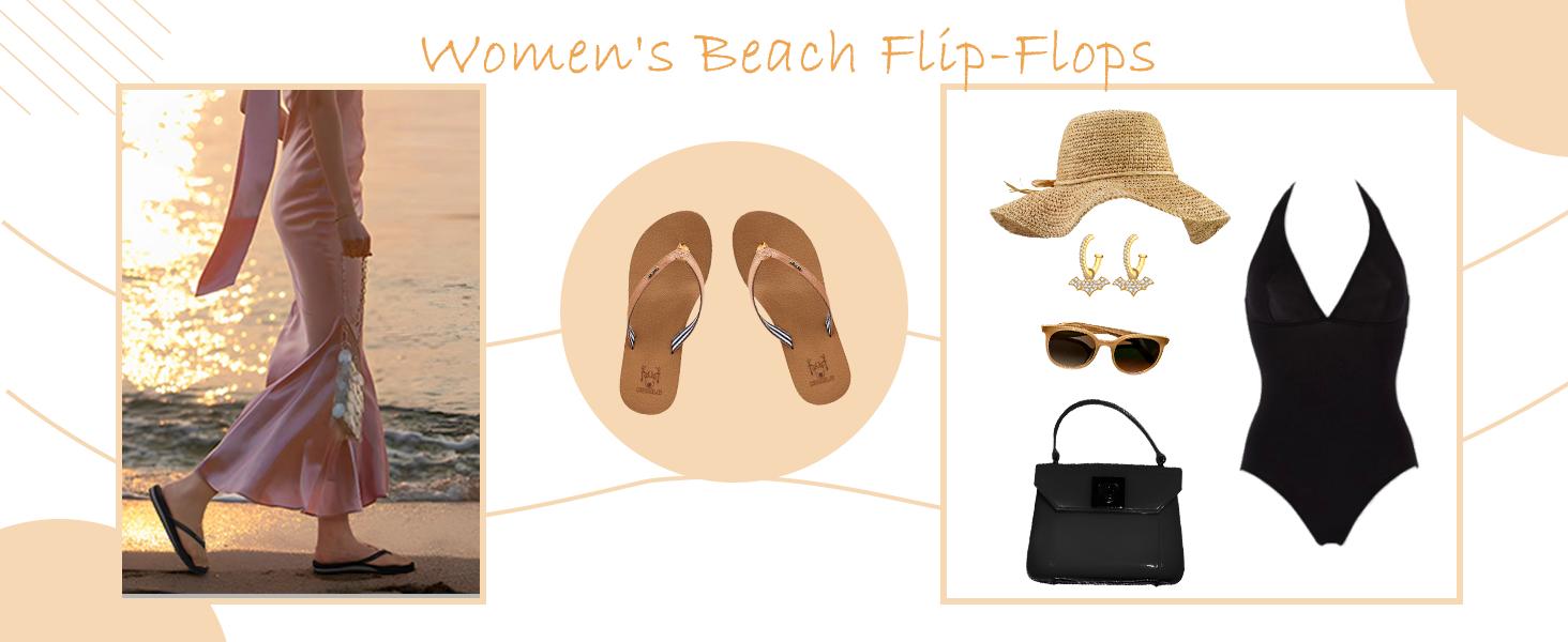 Flip Flops for Women with Arch Support Yoga Mat Comfortable Summer Beach Walking Thong Cushion Sandals Slip On Indoor Outdoor