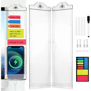 Memo Boards for , Whole Transparent 2 Pack (Left & Right) Multifunction  Screen Message Reminder Pad Side Panel Phone Holder Organizer for Office Desktop, with Pen & Sticky Note