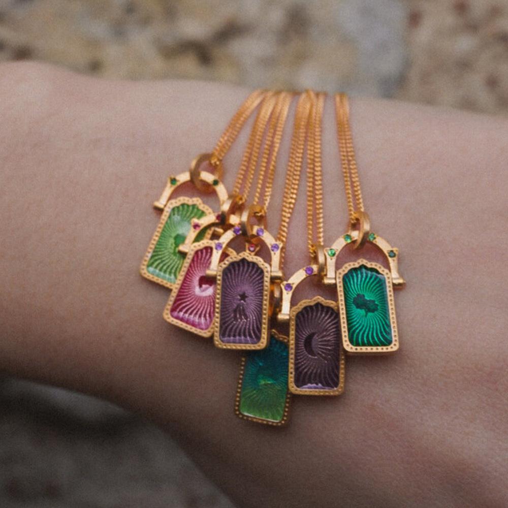 Tarot Shaking Necklace – Guardian Jewelry | Y2K Love Charm Necklace, Titanium Steel Vacuum Furnace, Tarnish-Free Hypoallergenic, High Color Retention, Waterproof Daily Wear, Boho Protection Gift for Her